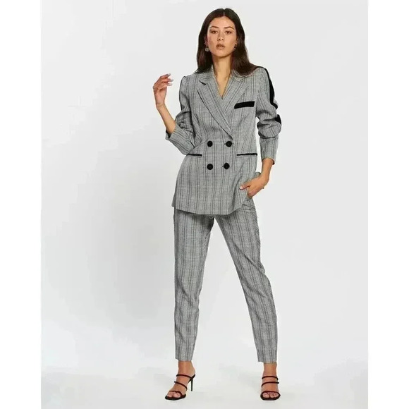 Mossman The Duchess Blazer Check Size 2 - Picture 1 of 16